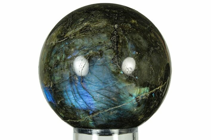 Flashy, Polished Labradorite Sphere - Great Color Play #232438
